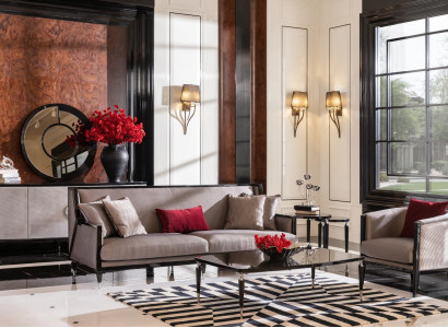 Sofagarnitur Dreisitzer Sessel Couchtische Set 5tlg Grau Stoffsofa